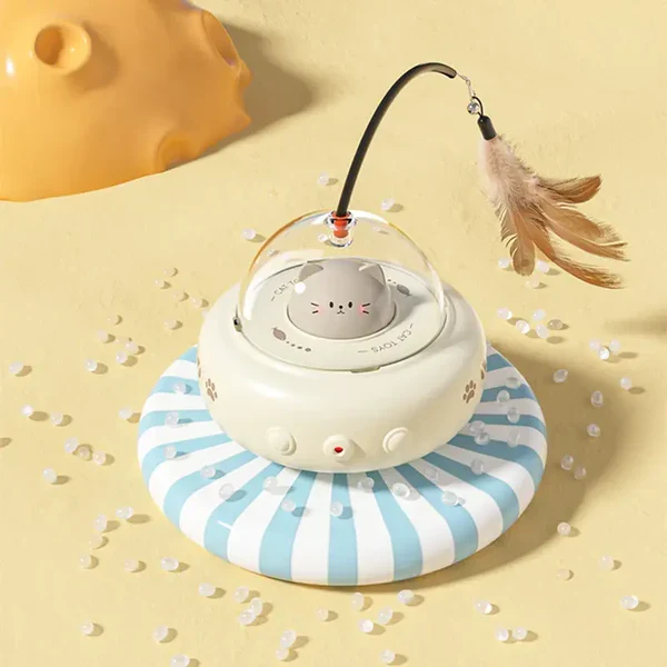 Smartes Katzen Spielzeug mit LED Laser & Feder
