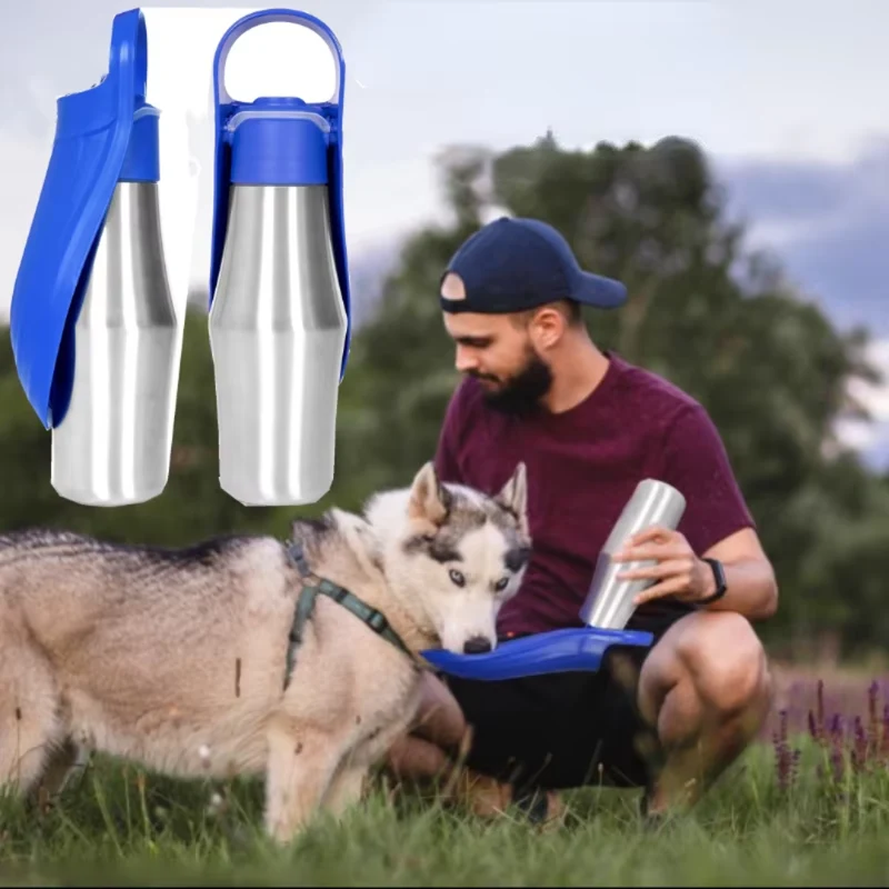 800-ml-Edelstahl-PET-Trinkflasche für unterwegs