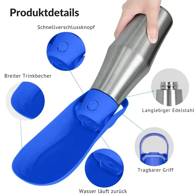 800-ml-Edelstahl-PET-Trinkflasche für unterwegs