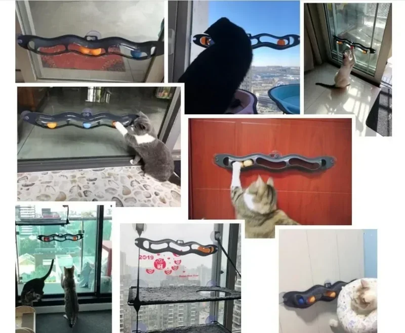 Fenster Trackball für Katzen platzsparend
