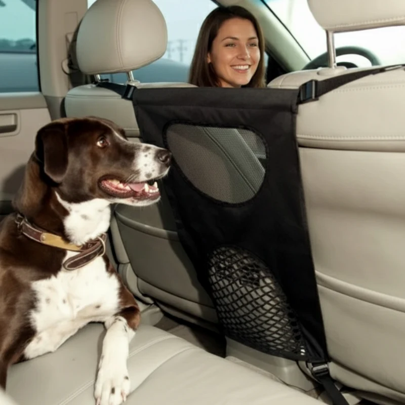Auto-Trennnetz für Hunde mit Stauraum-Organizer
