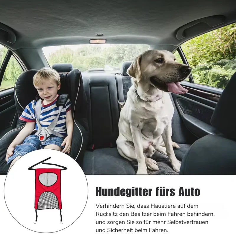Auto-Trennnetz für Hunde mit Stauraum-Organizer