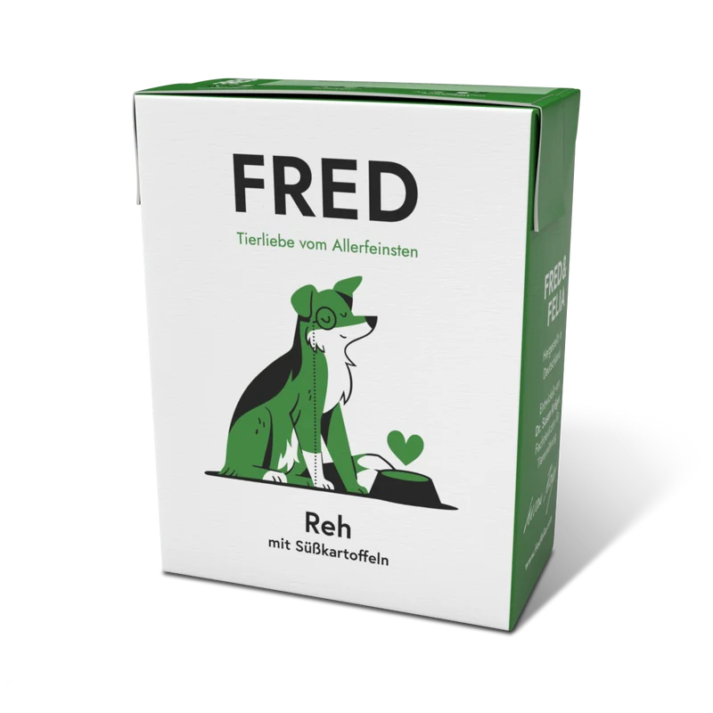 FRED Reh mit Süßkartoffeln – Alleinfutter für ausgewachsene Hunde
