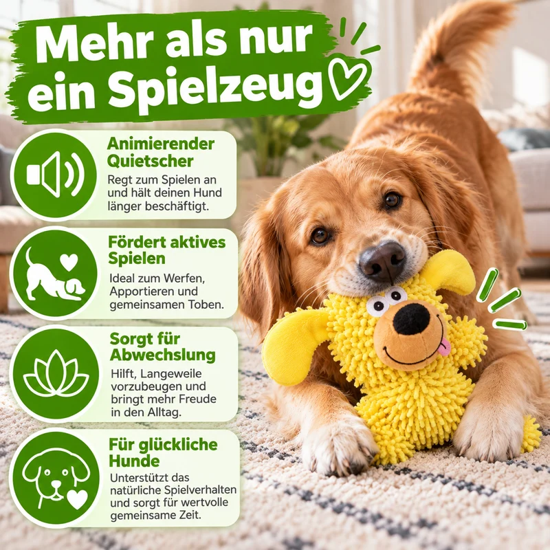 Hundespielzeug aus Plüsch mit Quietscher
