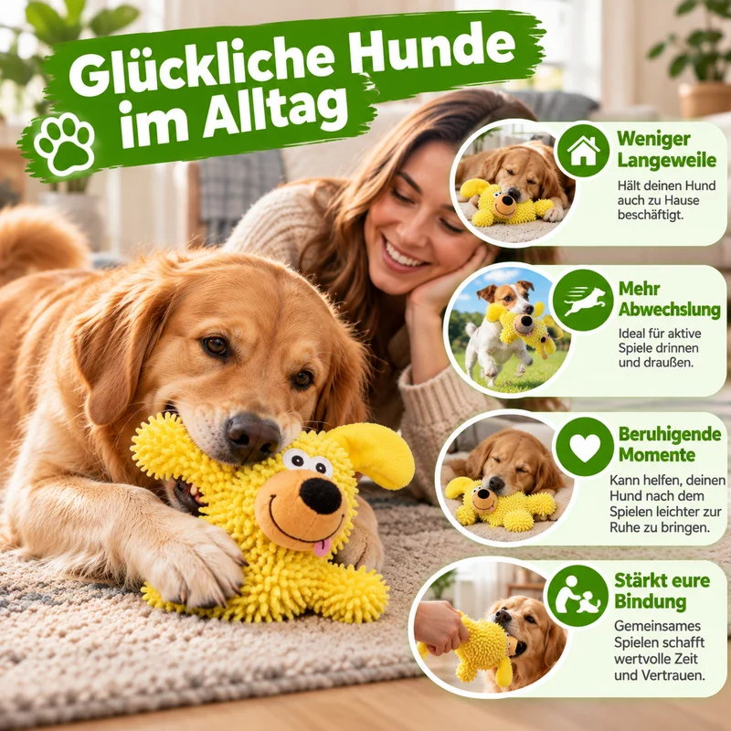 Hundespielzeug aus Plüsch mit Quietscher