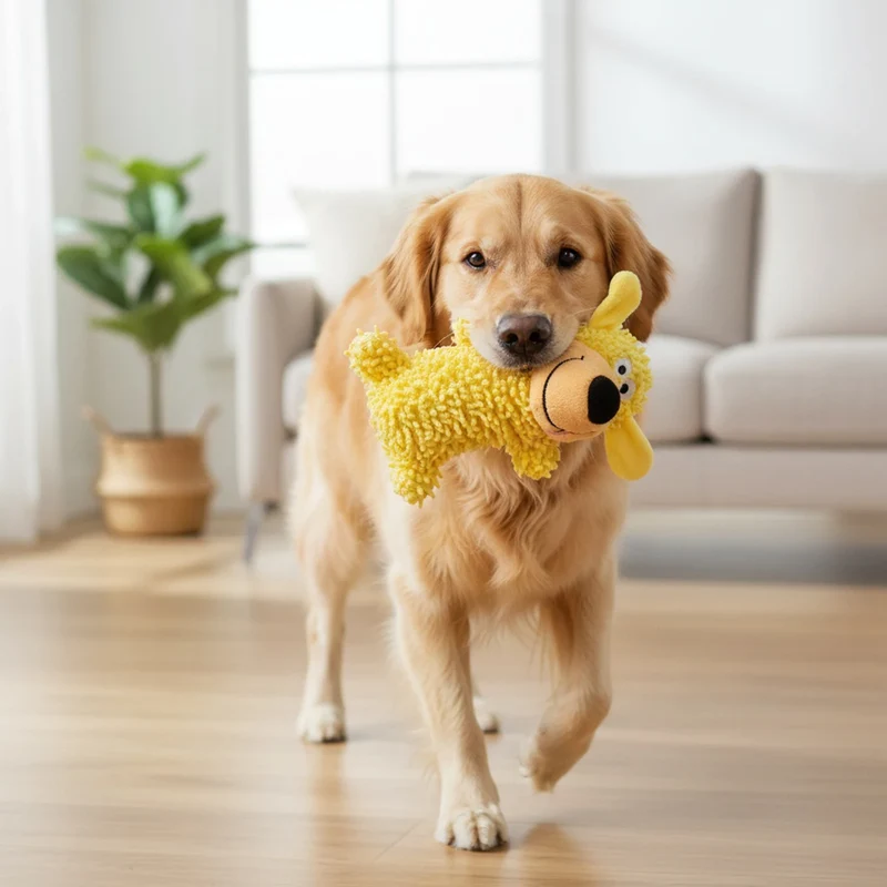 Hundespielzeug aus Plüsch mit Quietscher