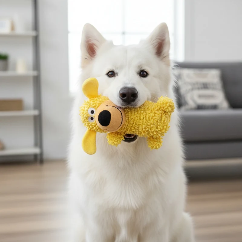 Hundespielzeug aus Plüsch mit Quietscher