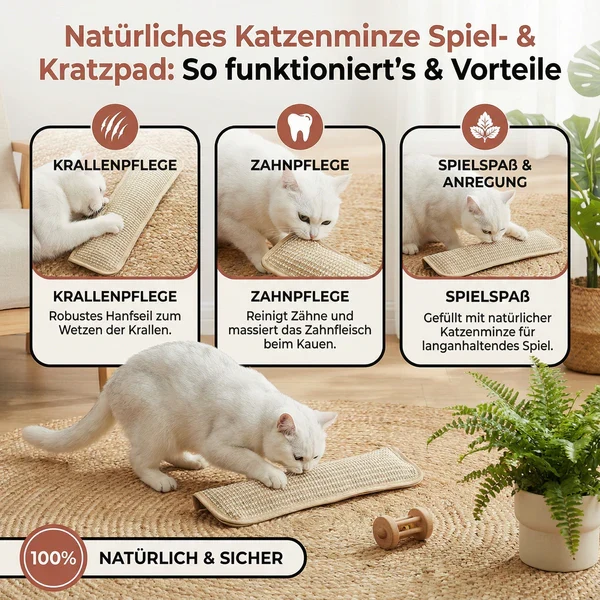 Kratzkissen für Katzen mit Catnip langlebig und robust