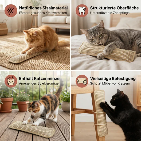 Kratzkissen für Katzen mit Catnip langlebig und robust