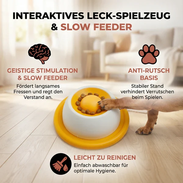Leckspielzeug für Hunde und Katzen zur Futterverlangsamung