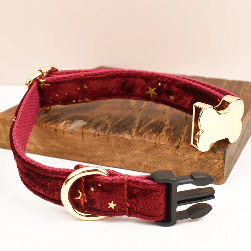 Personalisiertes Samt-Hundehalsband mit Gravur & Stil