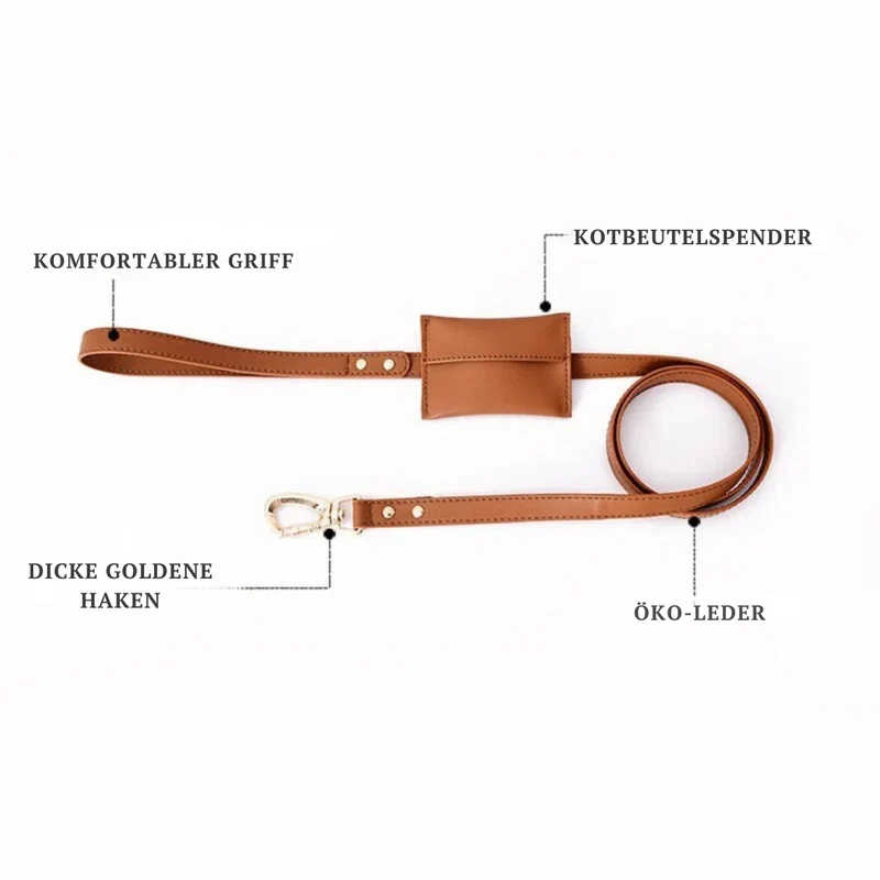 Verstellbares Leder-Hundegeschirr mit individueller Gravur