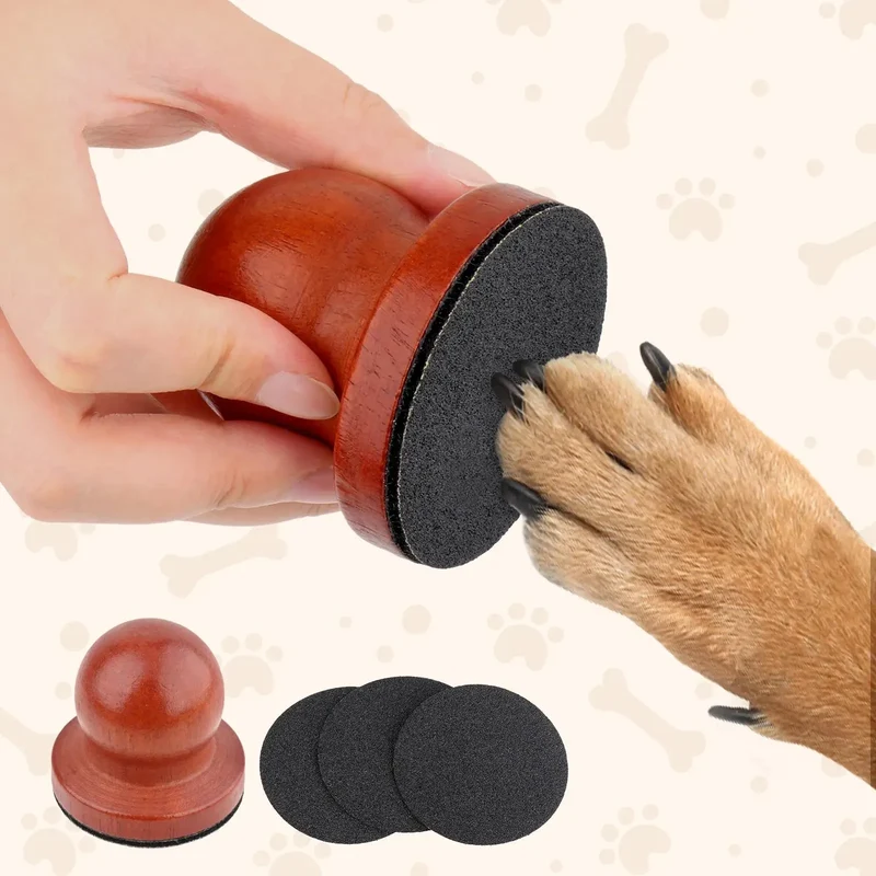 Hunde-Nagelfeile aus Holz mit Wechselpads