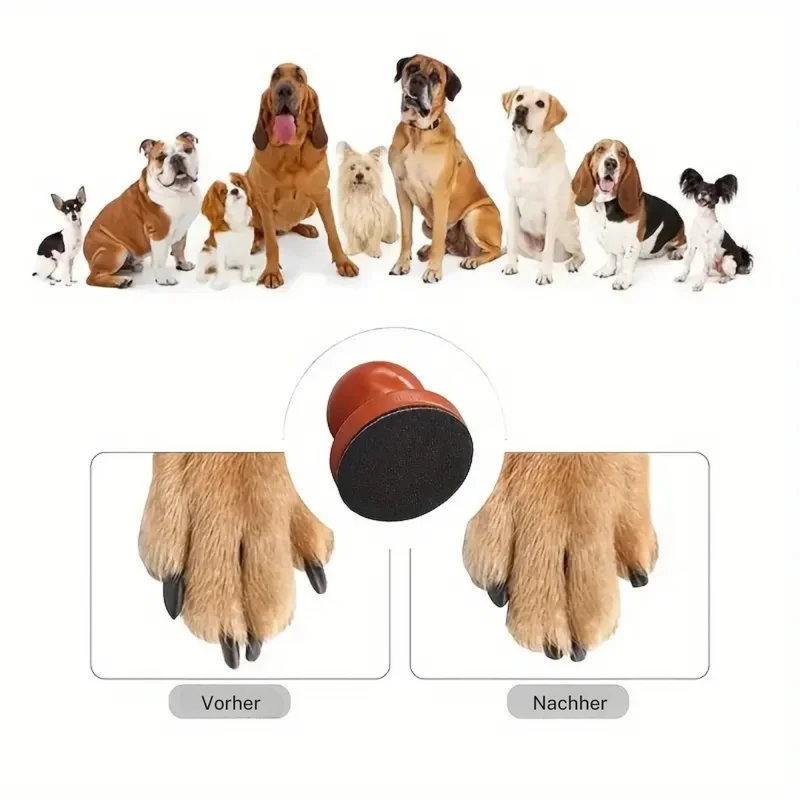 Hunde-Nagelfeile aus Holz mit Wechselpads