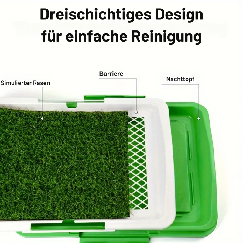 Hundetoilette mit Kunstrasen hygienisch & stabil