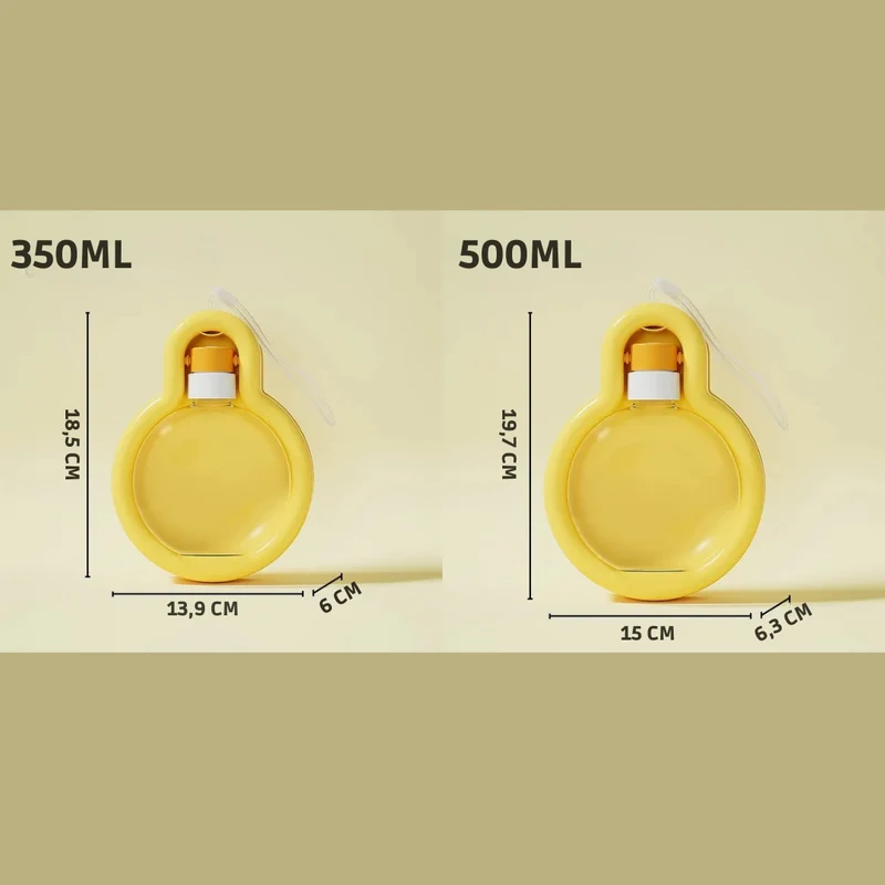 Outdoor Trinkflasche für Hunde 500 ml mit Napf