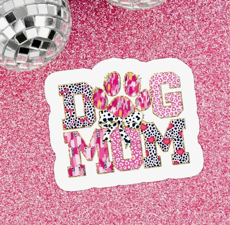 Dog Mom Pink Cheetah
