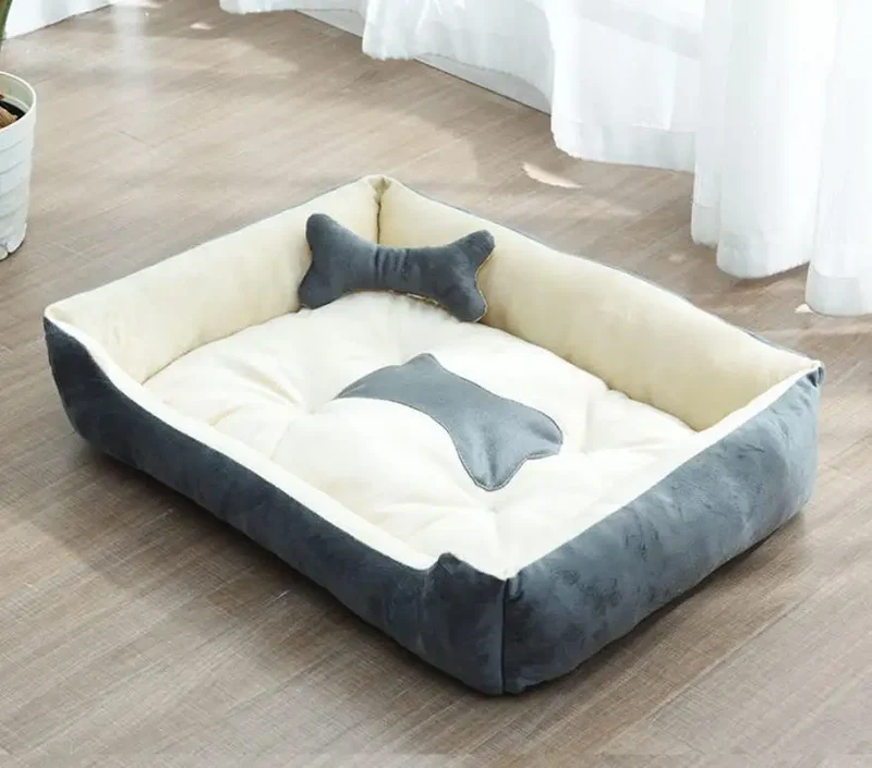 Hundebett aus Leinen modern und gemütlich