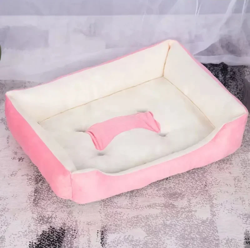 Hundebett aus Leinen modern und gemütlich