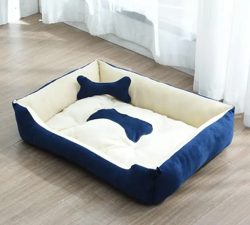 Hundebett aus Leinen modern und gemütlich