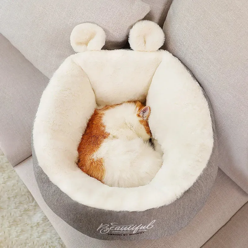 Katzenbett mit Hasenohren Design waschbar und rutschfest