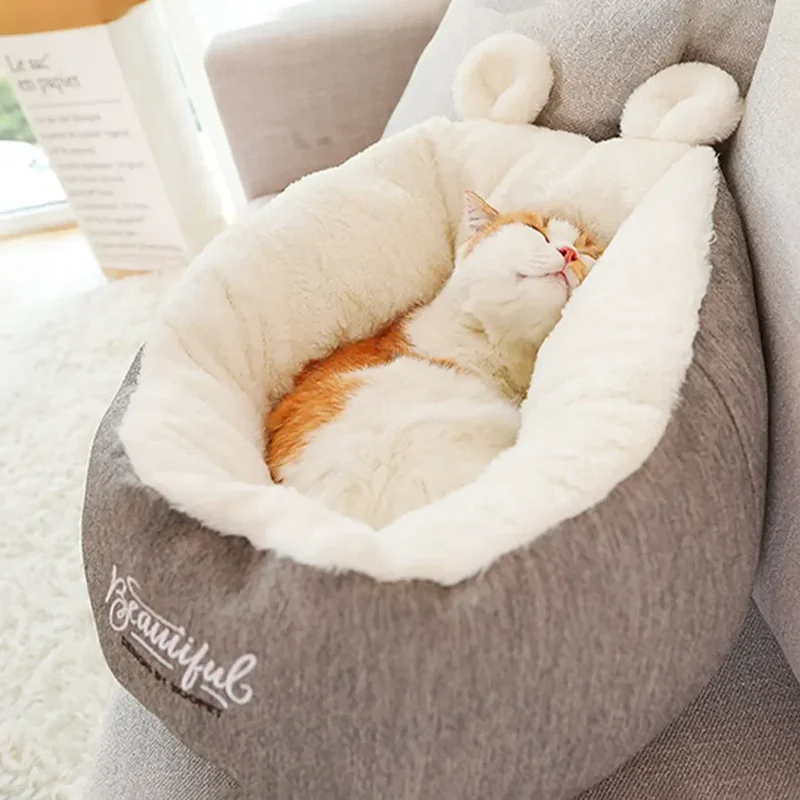 Katzenbett mit Hasenohren Design waschbar und rutschfest
