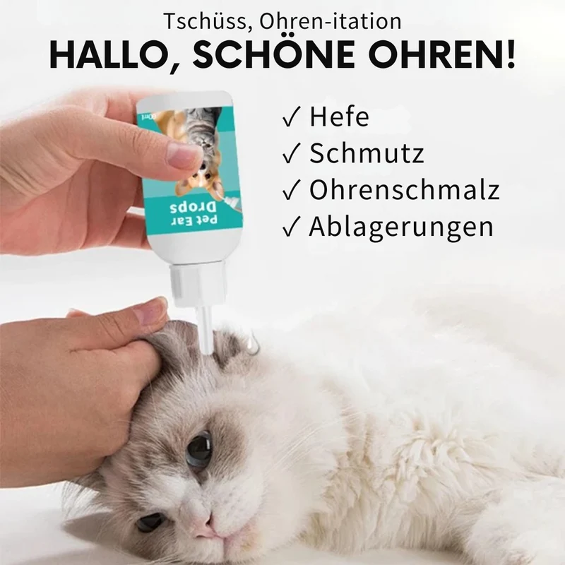 Sanfte Ohrentropfen für Haustiere – Entfernt effektiv Schmutz und Milben