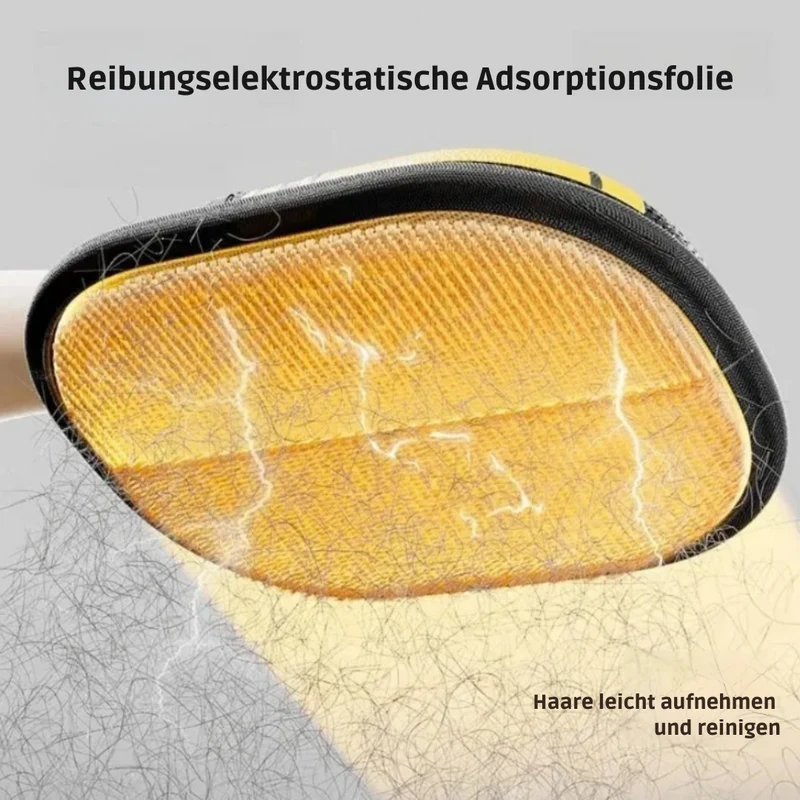 Elektrostatischer Tierhaar-Handschuh mit Zweiwege-Borsten