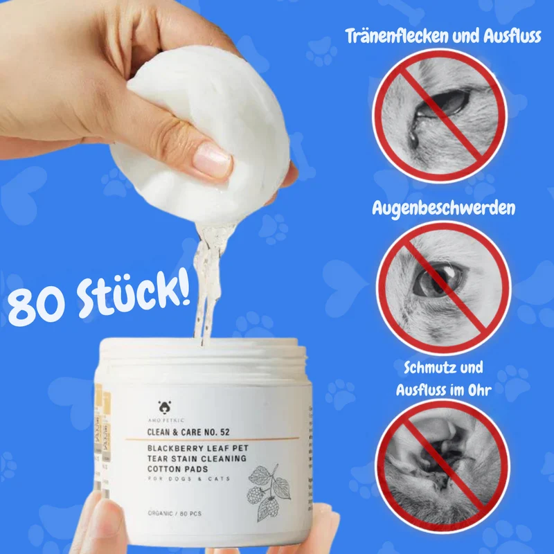 Doppelseitige Augen-Reinigungstücher für Haustiere