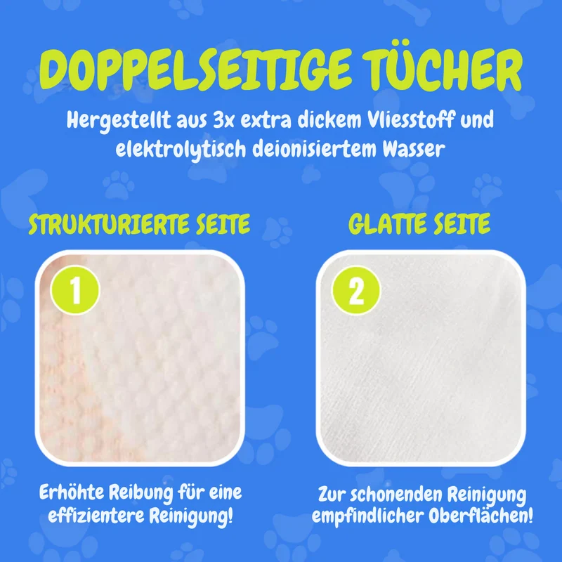 Doppelseitige Augen-Reinigungstücher für Haustiere
