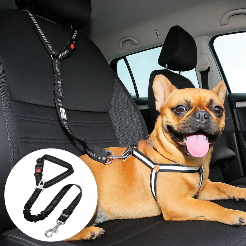 Reflektierendes 2-in-1 Hundegeschirr für Auto & Spaziergang