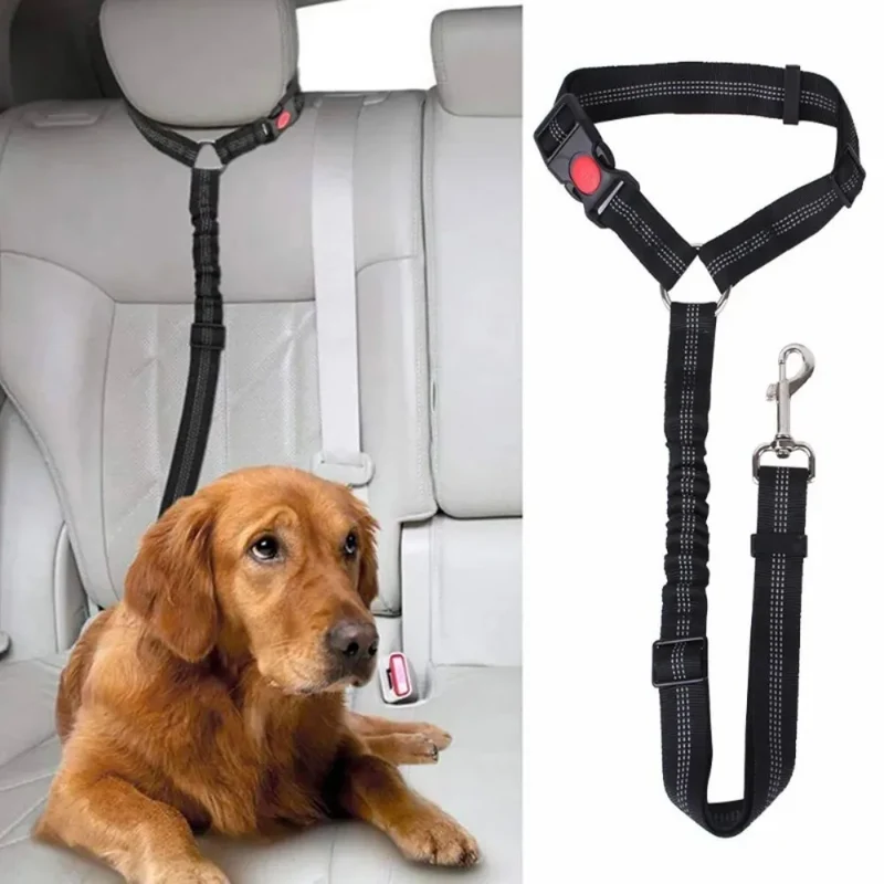 Reflektierendes 2-in-1 Hundegeschirr für Auto & Spaziergang