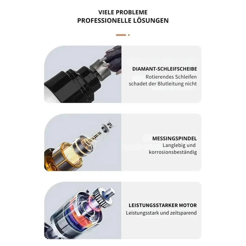 Leiser LED-Krallenschleifer mit USB