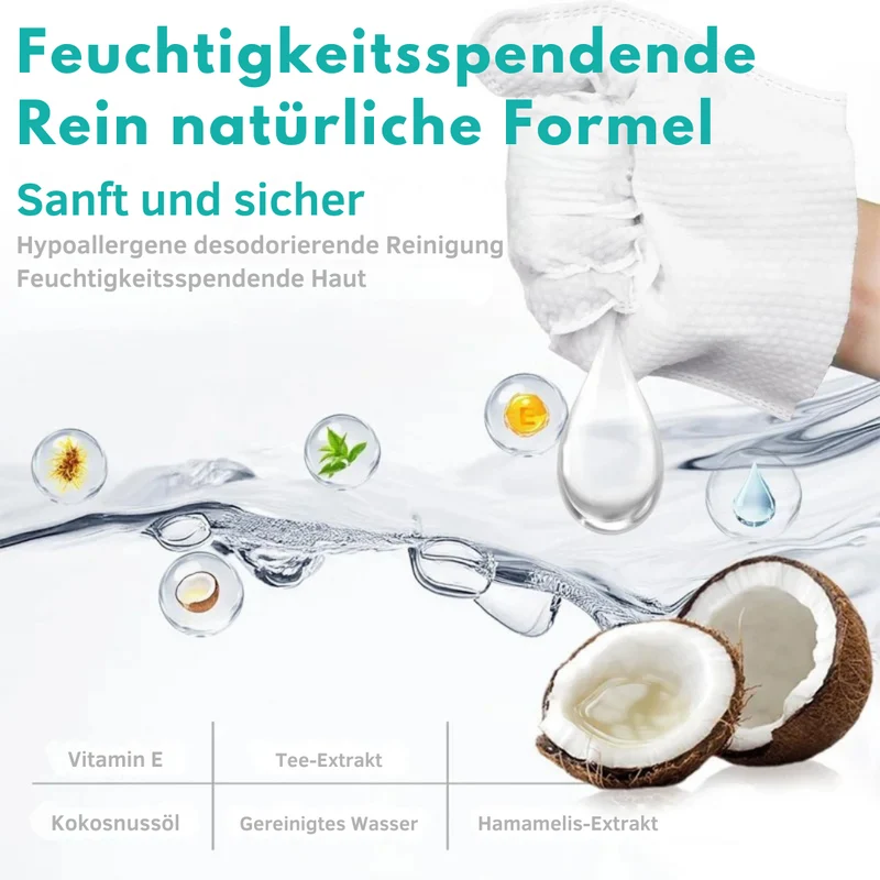 Wasserfreie Reinigungshandschuhe für Haustiere
