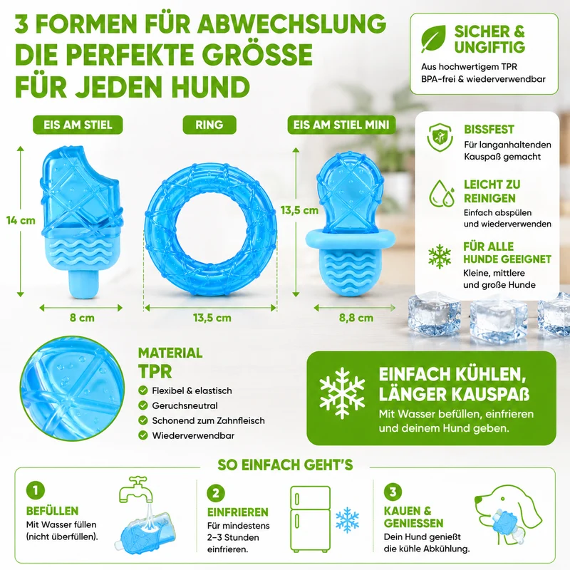 Kühlendes Kauspielzeug für den Sommer