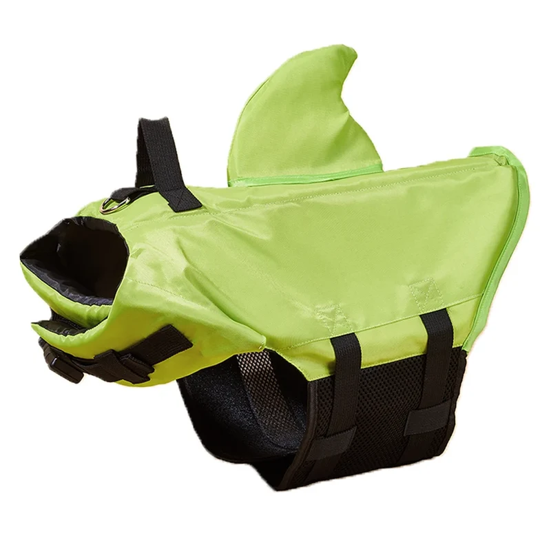 Verstellbare Hundeschwimmweste mit Haiflosse