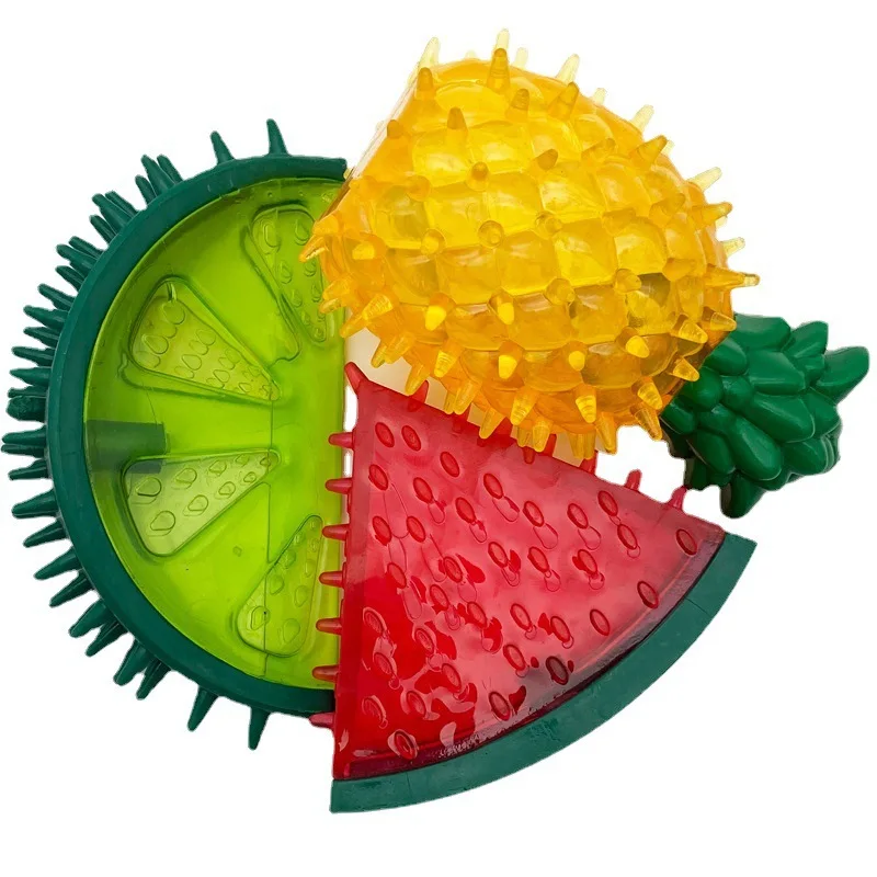 Gefrierbares Hundespielzeug im Frucht-Design