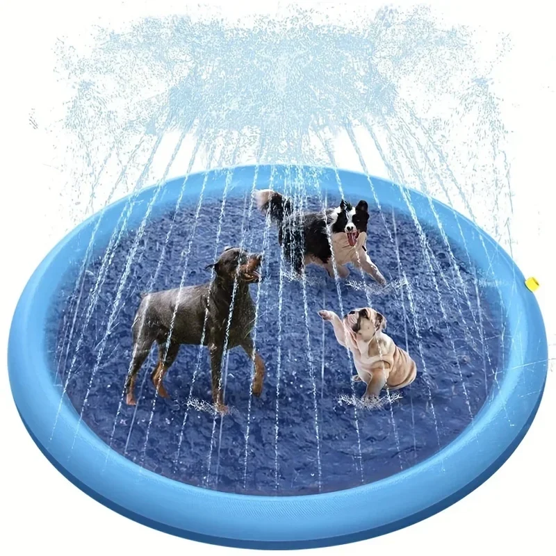Faltbarer Hundepool mit Wassersprühfunktion