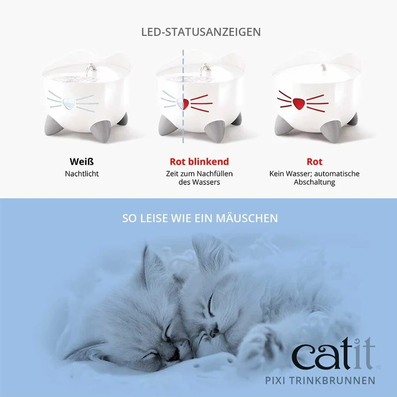 Catit Pixi Combo Kit Trinkbrunnen Futternapf und 3 Ersatzfilter