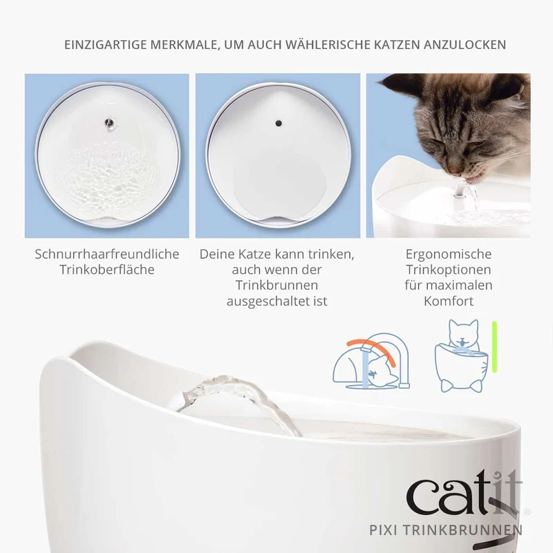 Catit Pixi Combo Kit Trinkbrunnen Futternapf und 3 Ersatzfilter