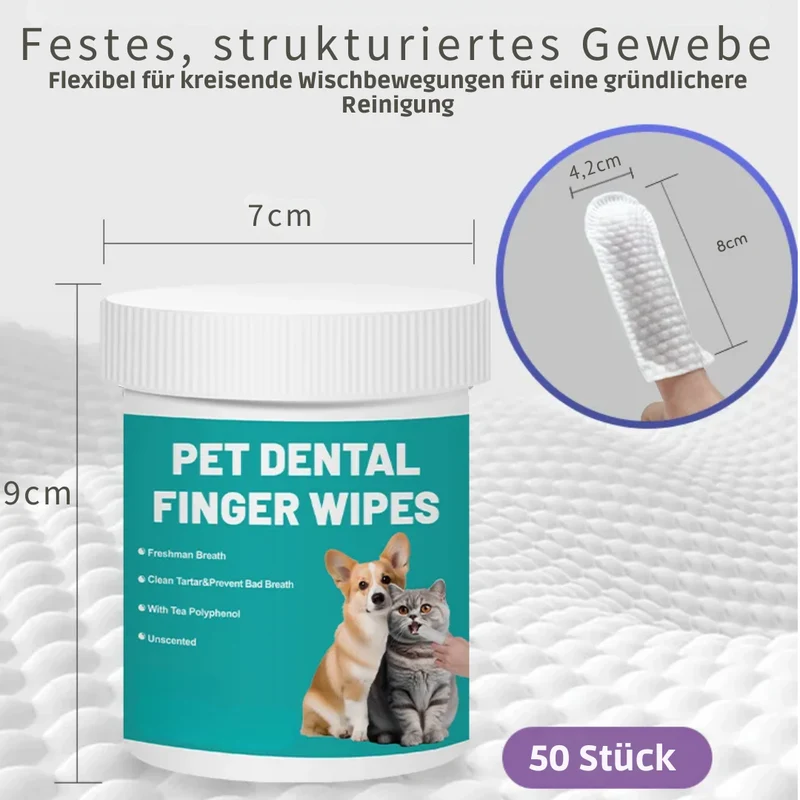 Zahn- & Ohrenpflege-Fingertücher für Haustiere
