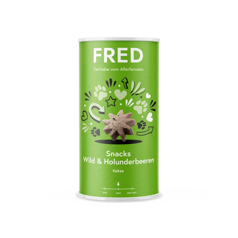 FRED Snacks – Glutenfreie Hundesnacks, schonend gebacken, 250 g