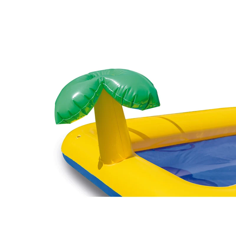 Beeztees Hundepool Palmy mit Sprinkler – Hundeplanschbecken 163x100x47 cm, gelb