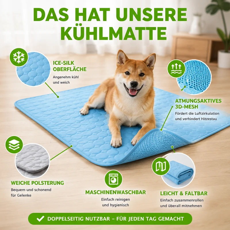 Doppelseitige Haustier-Kühlmatte
