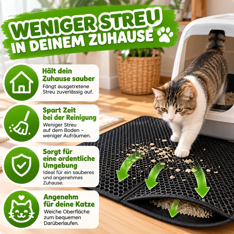 Doppellagige Katzenstreumatte mit Wabenstruktur