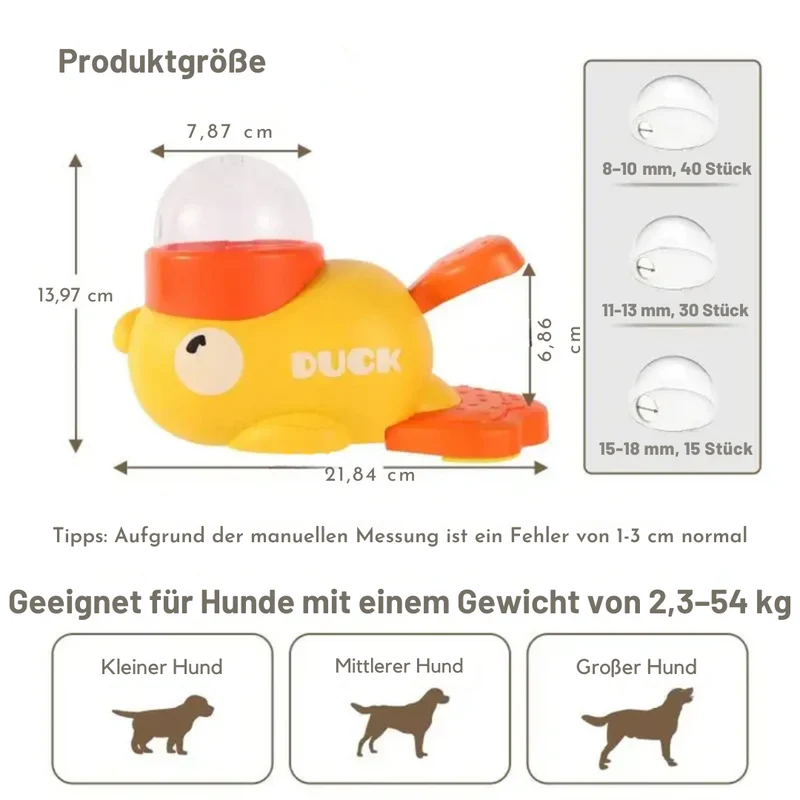 Interaktives Enten-Spielzeug mit Futterausgabe