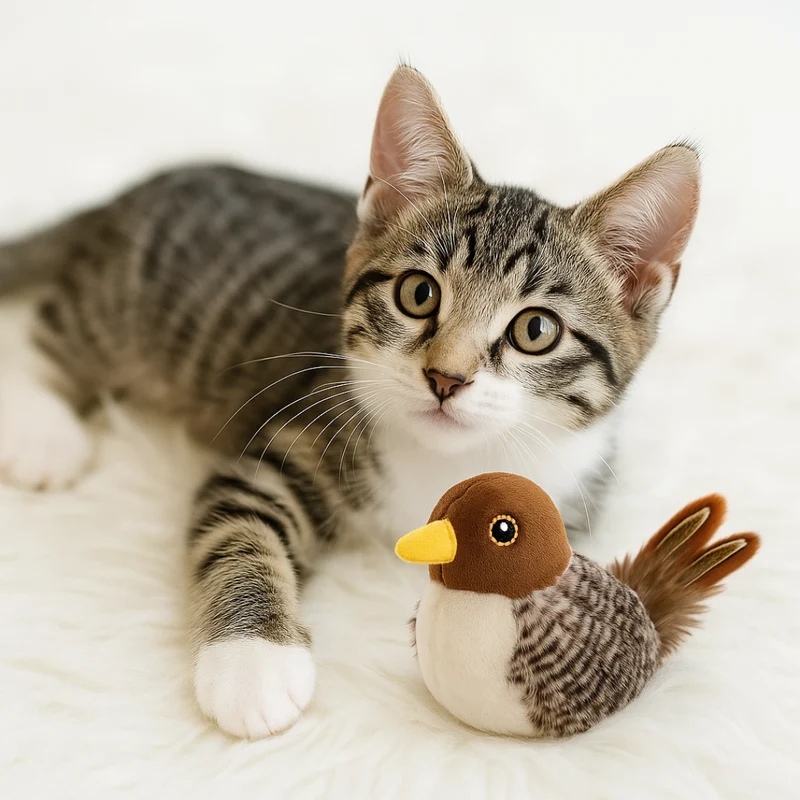 Zwitscherndes Vogelspielzeug für Katzen