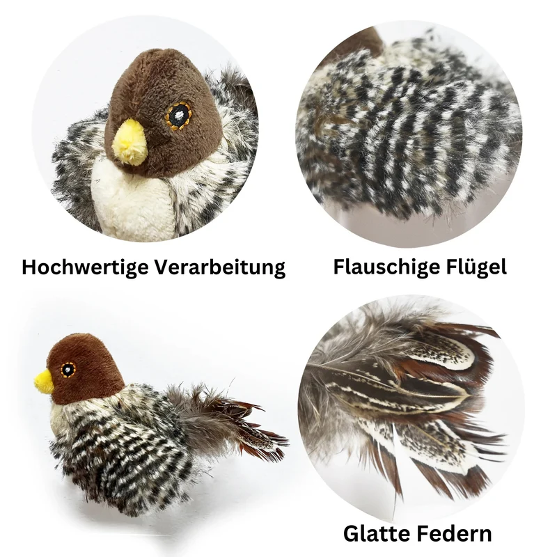 Zwitscherndes Vogelspielzeug für Katzen