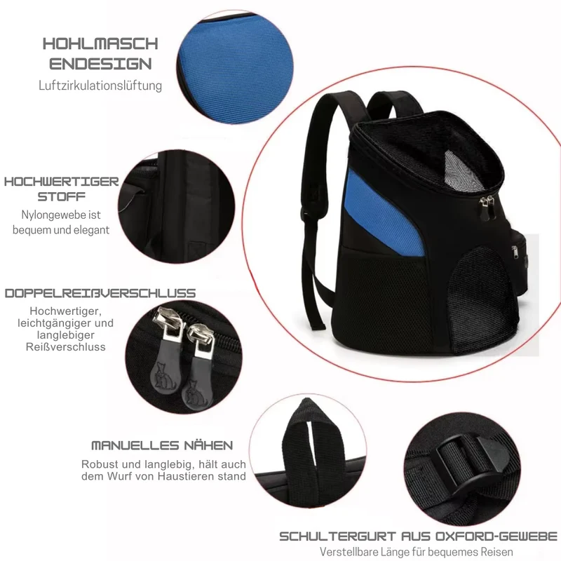 Faltbarer Haustier-Rucksack für Reisen
