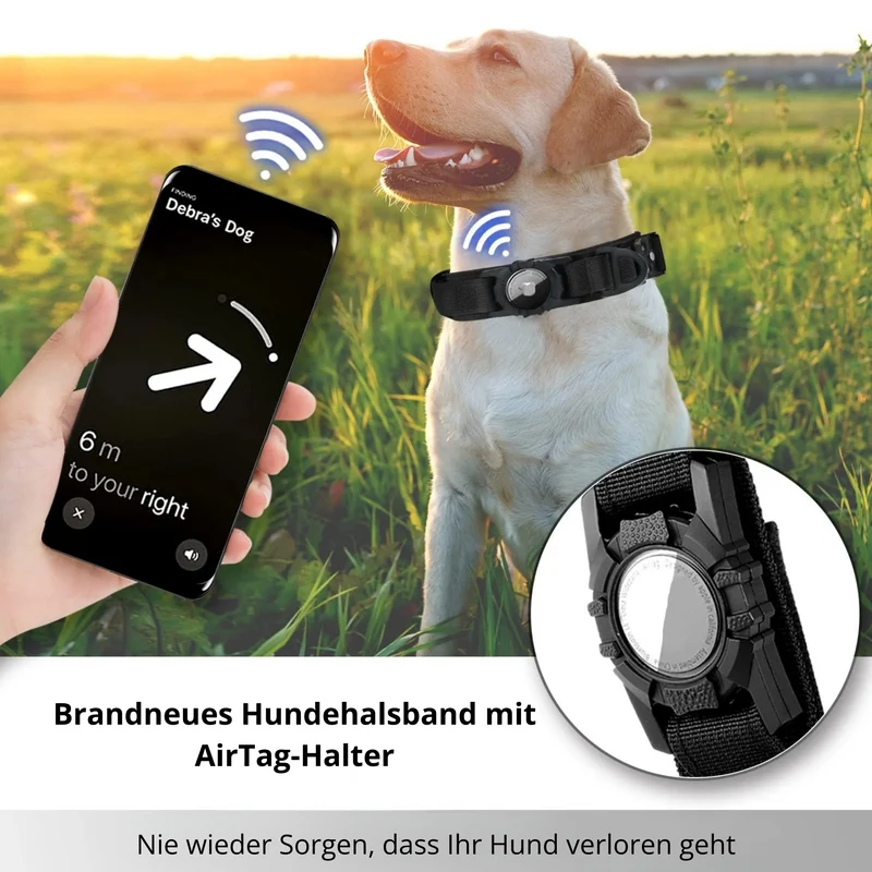 AirTag Hundehalsband mit integrierter Halterung